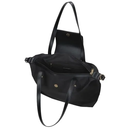 Pepe Jeans ▫️ Leire Mala Tote 15,6 polegadas Preta 29x26x14 cm Poliéster e PU 10,5 L da Joumma Bags 4