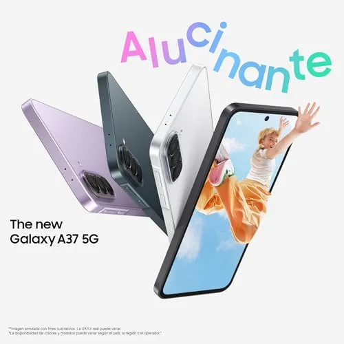 Samsung ▫️ Galaxy A37 5G, 256 GB, Telemóvel fino com IA, 8 GB, câmara grande angular de 50 MP, autonomia de 2 dias, bateria de 5000 mAh, IP68, garantia do fabricante de 3 anos + 1 ano extra, cor verde escuro (versão espanhola) 3