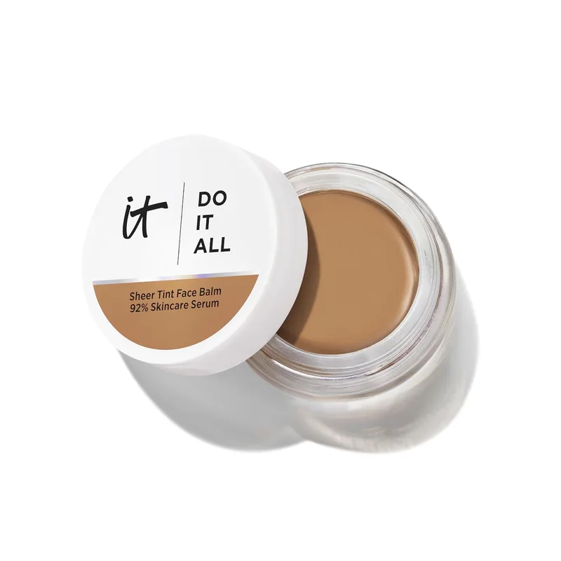 IT Cosmetics ▫️ Do It All, Bálsamo facial com cor, 410 Tan Neutral, 18 g | Com peptídeo de colagénio, ácido hialurónico e vitamina E, cobertura leve, pele uniforme e radiante num instante