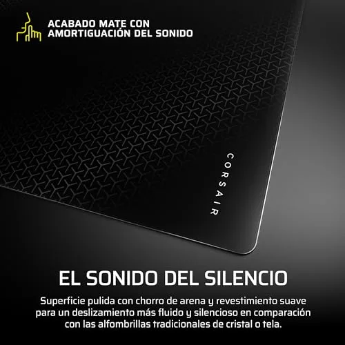 Corsair ▫️ Tapete de rato para jogos de precisão MM Glass – Grande – Preto 3