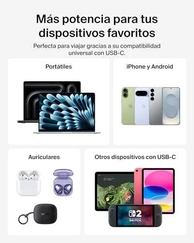 Belkin ▫️ Bateria externa UltraCharge Pro de carregamento rápido de 27 000 mAh, power bank com cabo USB-C integrado, USB PD de 240 W e USB-A, bateria portátil para MacBook Pro, iPhone, iPad, Galaxy, Pixel, cinzento carvão 5