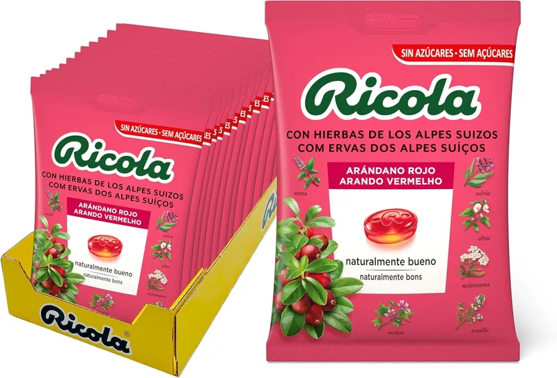 Ricola ▫️ Mirtilo, Rebuçados, Caixa de 12 unidades
