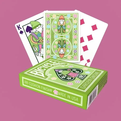 Bicycle ▫️ Garden GNOME – Baralho de cartas de póquer, magia e colecionismo – Design com gnomos, acabamento Premium Air Cushion 7