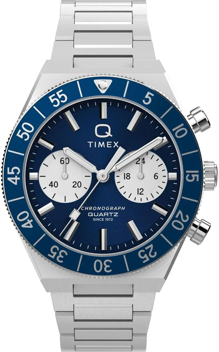Timex ▫️ Relógio Q Continental Chronograph para homem, 40 mm