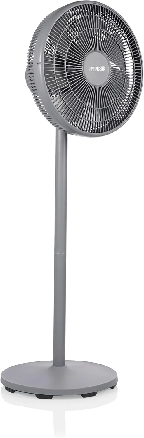 Princess ▫️ Ventilador de coluna - Design elegante - 50 W - Potente, silencioso, baixo consumo - Altura: 101,5 cm - Oscilante - 4 modos - 12 velocidades - 352390