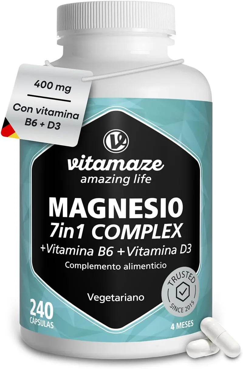 Vitamaze - amazing life ▫️ Vitamaze Complexo de Magnésio em 7 Formas com B6 e D3, 240 cápsulas (4 meses)