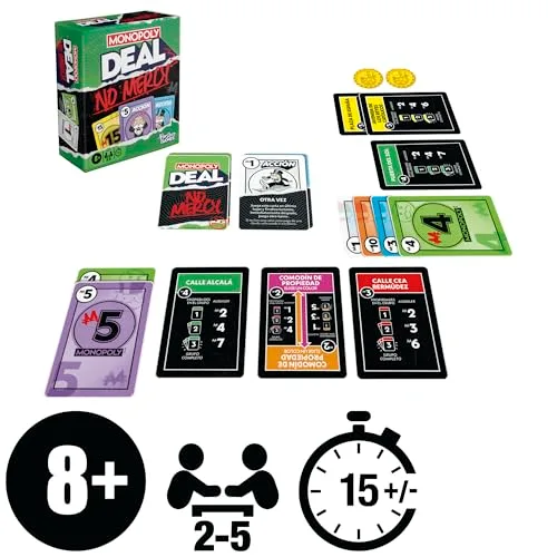 Hasbro Gaming ▫️ MONOPOLY Deal NO Mercy - ES 3