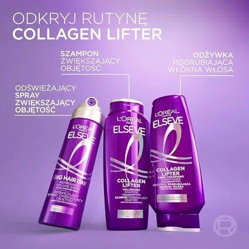 L'Oreal Paris ▫️ Elseve Collagen Lifter - Condicionador para cabelos finos sem volume com fibras capilares grossas, 200 ml 7