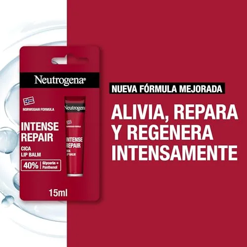 Neutrogena ▫️ Fórmula Norueguesa Bálsamo Labial CICA Reparação Intensa, 15 ml 2