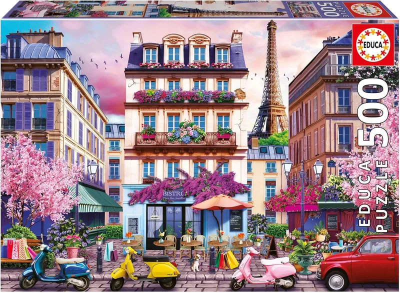 Educa ▫️ Puzzle infantil de 500 peças : Paris Shopping District : Tamanho: 48 x 34 cm : A partir de 11 anos (20548)