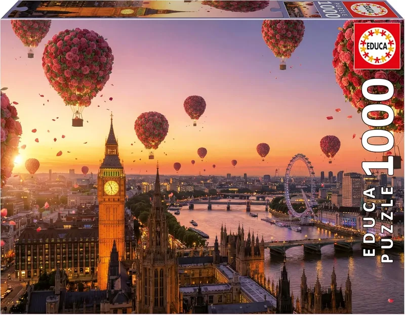 Educa ▫️ Puzzle de 1000 peças para adultos : Londres em flor : Tamanho: 68 x 48 cm : a partir dos 14 anos (20565)