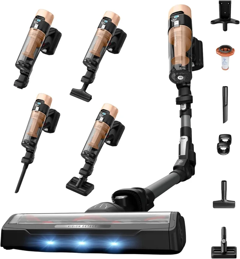 Rowenta ▫️ X-Force Flex 9.80, Aspirador vertical sem fio, autonomia de 1h20, limpeza 4 em 1, ultraleve, alta filtragem, modelo para cuidados com animais de estimação, RH7L75E0