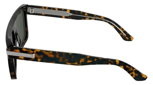 Calvin Klein ▫️ Óculos de sol unissexo para adultos CK26505S - Havana com lentes verdes opacas 3