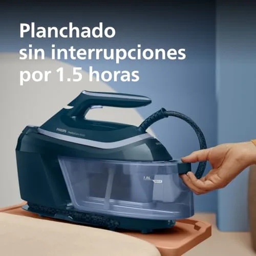 PHILIPS ▫️ PerfectCare Série 6000 Centro de engomagem, Vapor potente, Garantia contra queimaduras, Design compacto, Reservatório de água removível de 1,8 L, Sola SteamGlide Plus (PSG6023/20) 4