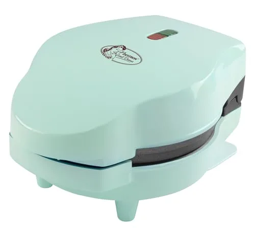 Bestron ▫️ Mini-máquina de gofres de 12,5 cm – Placas redondas e em forma de coração – Revestimento antiaderente – Pega «Cool Touch» – Indicadores luminosos – Máquina para mini-gofres de Bruxelas 5