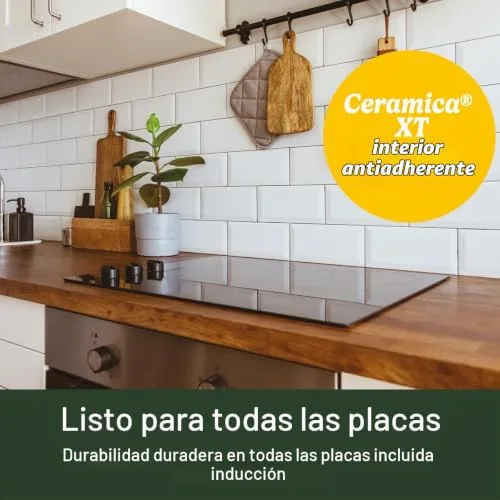 CUISINART ▫️ Ceramica XT - Conjunto de utensílios de cozinha antiaderentes | Conjunto de 11 panelas e frigideiras | Cerâmica antiaderente com titânio | Para todos os tipos de fogões, incluindo os de indução | Sem PFAS | Tampas 4