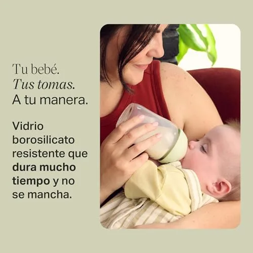Tommee Tippee ▫️ Conjunto de presente TT NS em vidro para recém-nascidos, biberões anticólicos de 150 ml e 250 ml com tetina de fluxo lento e extralento, e 2 chupetas Ultimate Fit para 0-6 meses, com autoesterilização 3