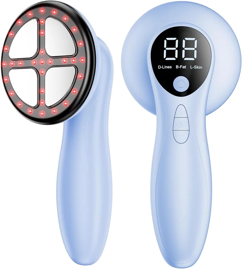 Oranmagic ▫️ Aparelho de massagem anticelulítica, aparelho elétrico para massagem da cintura, abdómen, glúteos, braços, pernas e costas (azul)