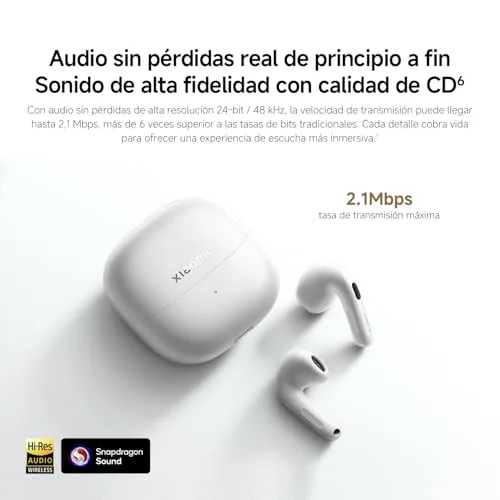 XIAOMI ▫️ Buds 6, Auscultadores sem fios, ANC com 3 microfones, Preto 5