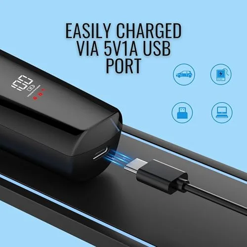 BARBERBOSS ▫️ Máquina de cortar cabelo, barba e retoques para homem, máquina de barbear facial recarregável para homem, kit de higiene pessoal sem fios 3 em 1 com esfera de precisão, indicadores LED, kit de higiene pessoal 6