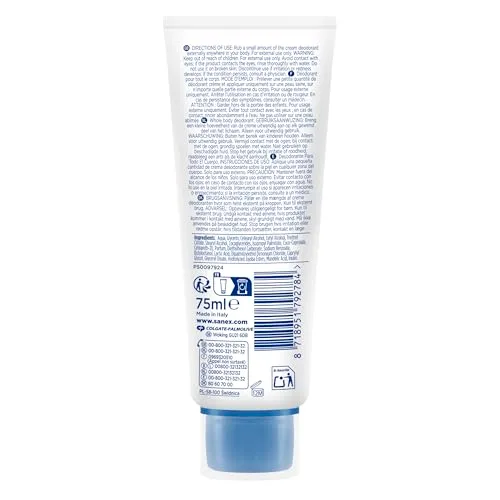 Sanex ▫️ Men Creme para Todo o Corpo Desodorizante Frescor Total 75 ml, Desodorizante para Mãos, Pés, Axilas, Corpo e Zonas Íntimas, 72 horas de proteção contra o odor clinicamente comprovada, hipoalergénico 2