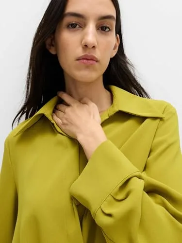 Marks & Spencer ▫️ Camisa cruzada drapeada com gola para mulher, corte normal 5