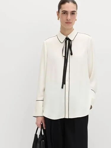 Marks & Spencer ▫️ Camisa com detalhe de debrum e gravata-borboleta 2