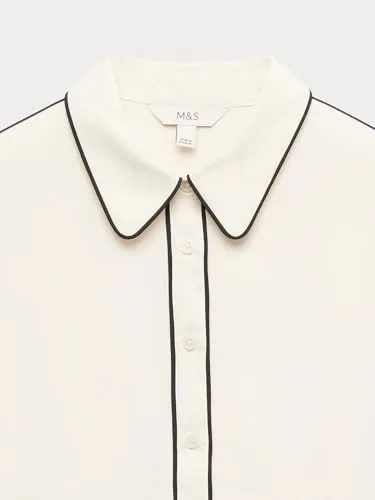 Marks & Spencer ▫️ Camisa com detalhe de debrum e gravata-borboleta 6