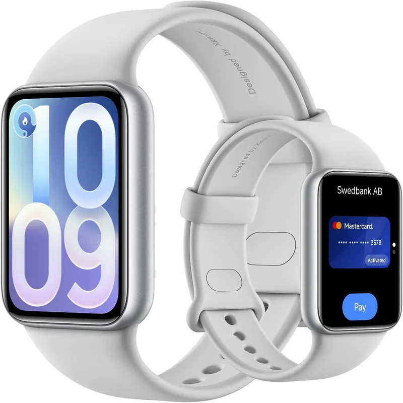 XIAOMI ▫️ Smart Band 10 Pro NFC, Pulseira Inteligente, Prateada | AMOLED 1,74", monitorização do sono melhorada, 21 dias, Android/iOS, mais de 150 desportos, GNSS, 5 ATM