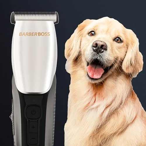 BARBERBOSS ▫️ Máquina de cortar pêlo para animais de estimação, aparador para cães e gatos, silenciosa e à prova de água, com comprimentos ajustáveis, máquina de cortar pêlo sem fios para animais de estimação 5