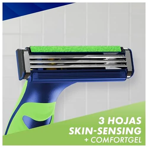 Gillette ▫️ Sensor 3+ Sensitive – Máquina de barbear para homem com 9 lâminas de substituição 5