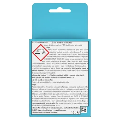 PATO ▫️ Fresh Boost - Suspensório para sanita Marine Wave, limpa, refresca e perfuma a sanita, frescura intensa, embalagem com 10 suspensórios 2