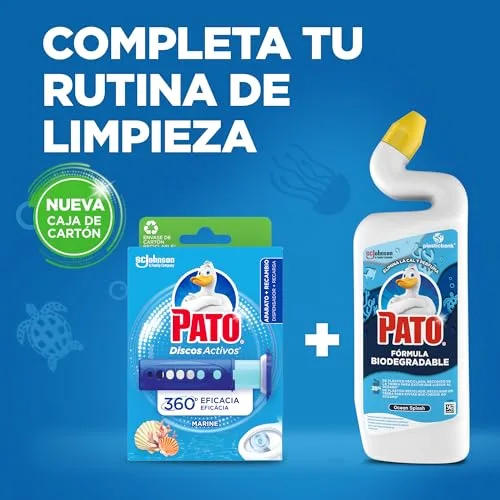 PATO ▫️ Discos ativos WC Marine: limpam, refrescam e perfumam a sanita, eficácia de 360°, embalagem com 6 recargas = 36 discos 7