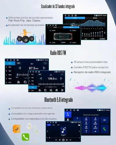 SIXWIN ▫️ 4+64G Android 15 Rádio para carro para Toyota Corolla E120/E130, Altis E120 e BYD F3 com ecrã HD de 7'', CarPlay sem fios, Android Auto, GPS, MirrorLink, Bluetooth 5.0, FM/RDS com câmara traseira 6