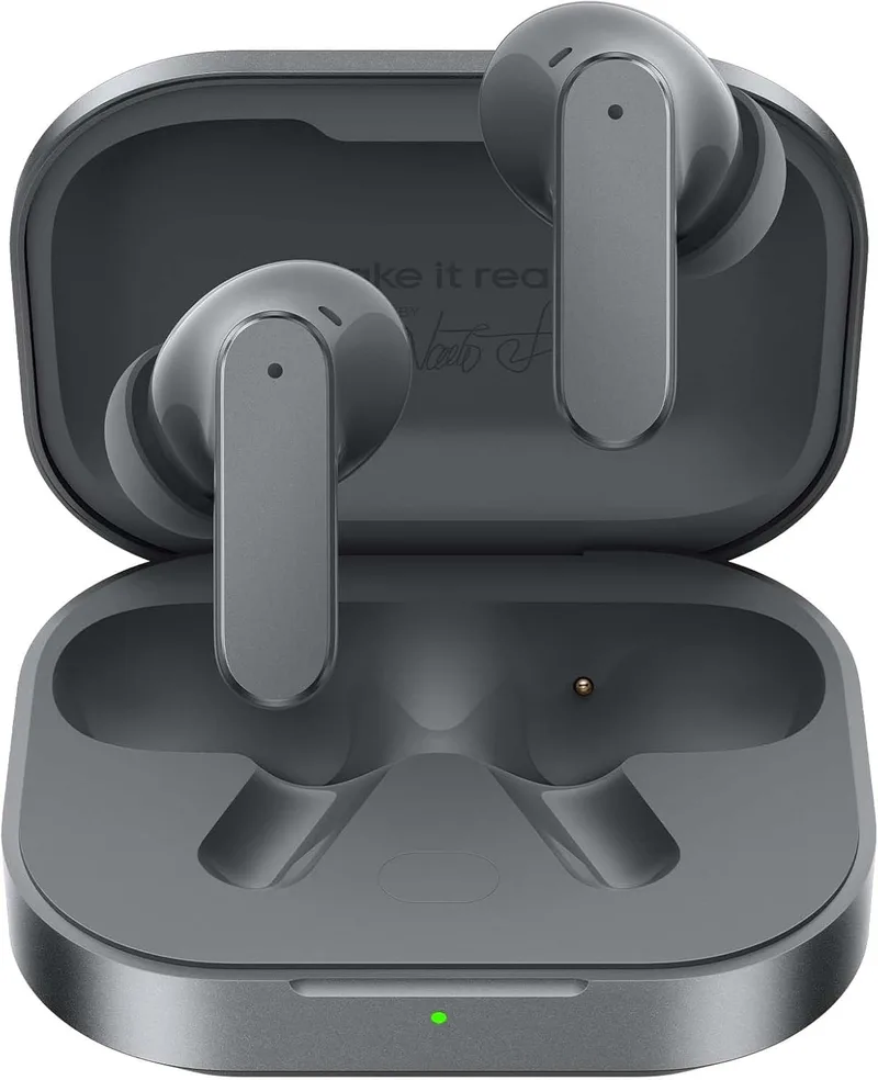 realme ▫️ Auscultadores Bluetooth Buds Air 8, ANC adaptativo de 55 dB e autonomia de 58 horas, auscultadores sem fios com driver de 11+6 mm, assistente Ear-by AI e tradutor AI, áudio de alta resolução LHDC 5.0, IP55, cinzento