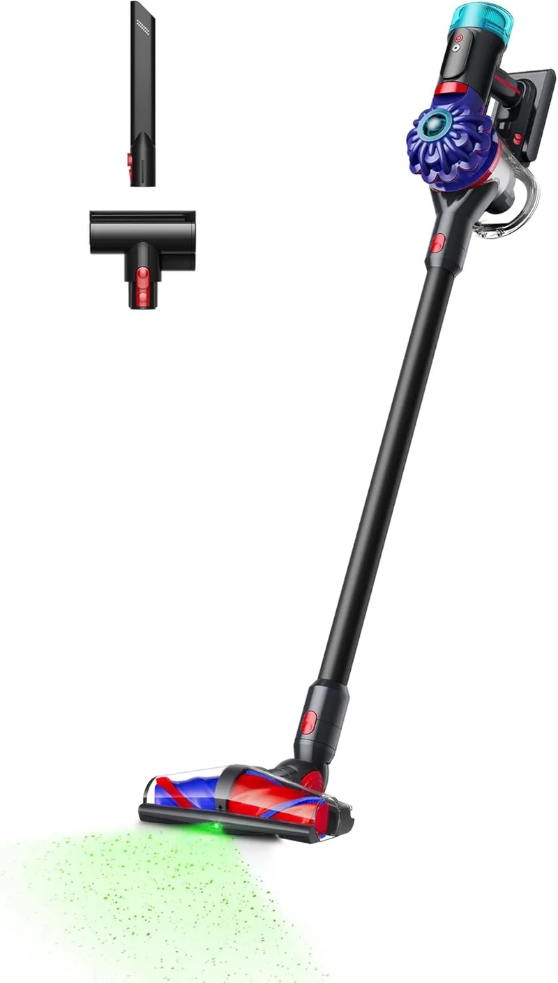 Dyson ▫️ Aspirador sem fio V10 Konical™ – 150 Air Watts, sucção potente e constante, tecnologia anti-emaranhamento, ilumina o pó invisível, aspirador de mão e para o chão