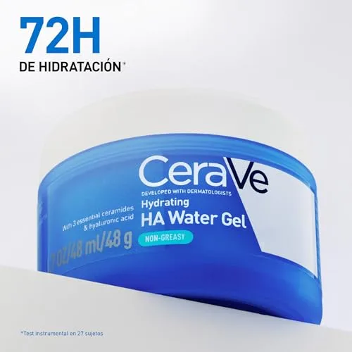 CeraVe ▫️ Gel Hidratante com Ácido Hialurónico para uma hidratação com efeito PLUMP, com 3 ceramidas idênticas às da pele, ácido hialurónico, niacinamida e cobre PCA, 48 g 4