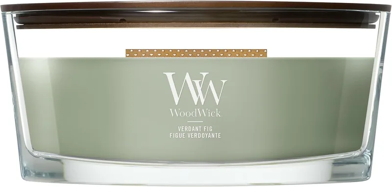 Woodwick ▫️ Vela Elíptica | Figo Verde | Um excelente presente para mulheres