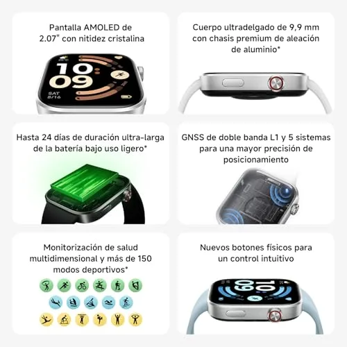 XIAOMI ▫️ Redmi Watch 6, smartwatch para homem e mulher, 24 dias, preto 2