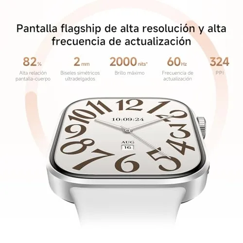 XIAOMI ▫️ Redmi Watch 6, smartwatch para homem e mulher, 24 dias, preto 3