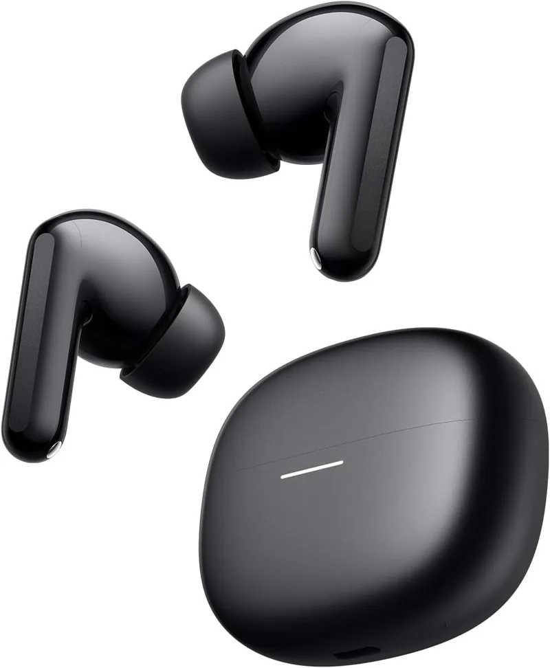XIAOMI ▫️ Redmi Buds 8, Auscultadores sem fios, ANC 50 dB, 44 h, Preto | Driver de 11 mm, Hi-Res, redução de ruído com IA e 3 microfones, IP54