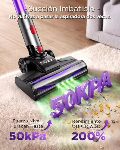 Slivamo ▫️ S16 Aspirador sem fio, 50 kPa/600 W/45 min, bateria removível 2