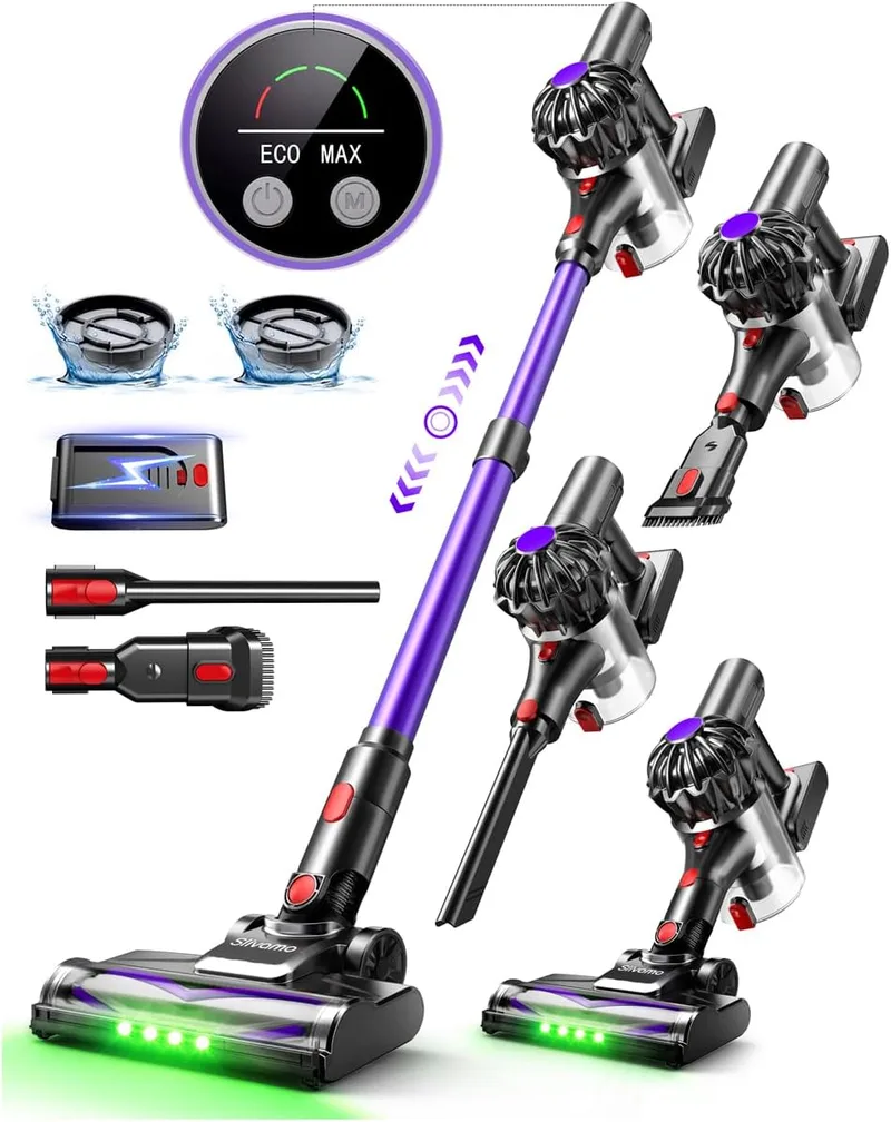 Slivamo ▫️ S16 Aspirador sem fio, 50 kPa/600 W/45 min, bateria removível