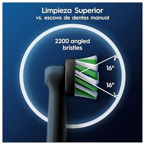 Oral-B ▫️ Pro CrossAction - Cabeças de escova de substituição originais, pretas, embalagem de 10 3