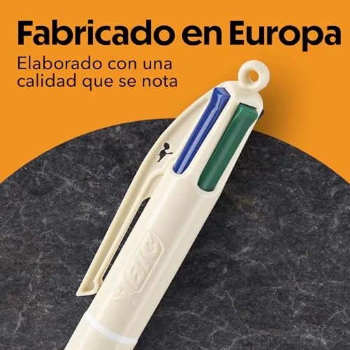 BIC ▫️ Canetas esferográficas de 4 cores Mineral Tones e Pastel, com ponta média (1,00 mm) - Cores sortidas da gama Mineral e Pastel, embalagem de 8 6