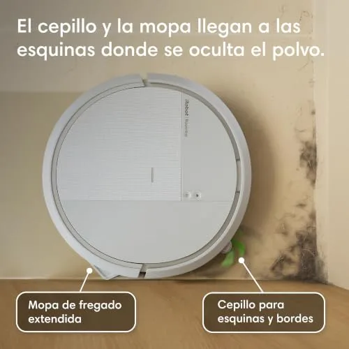 iRobot ▫️ Roomba 115 Combo, aspirador e esfregador de chão 2 em 1, potência de sucção de 15 000 pascais, escova lateral flexível, esfregona prolongada, navegação Clearview LiDAR, aplicação, branco 4