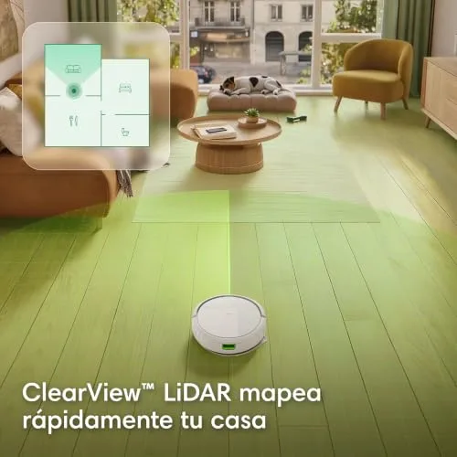 iRobot ▫️ Roomba 115 Combo, aspirador e esfregador de chão 2 em 1, potência de sucção de 15 000 pascais, escova lateral flexível, esfregona prolongada, navegação Clearview LiDAR, aplicação, branco 5