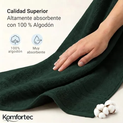 Komfortec ▫️ Toalha de banho grande 100 x 200 cm, 100% algodão 3