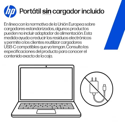 HP ▫️ OmniBook 3 16-bu0097ns - Portátil de 16" WUXGA (1920x1200), Intel Core 5, 16 GB de RAM, SSD de 512 GB, FreeDOS, teclado QWERTY espanhol 2
