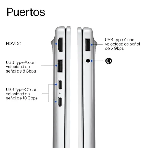 HP ▫️ OmniBook 3 16-bu0097ns - Portátil de 16" WUXGA (1920x1200), Intel Core 5, 16 GB de RAM, SSD de 512 GB, FreeDOS, teclado QWERTY espanhol 3